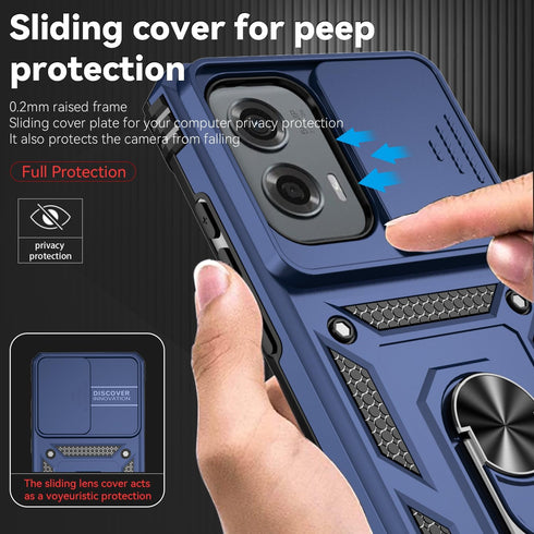SMKY for Moto G Stylus 5G 2024 Case,with Screen Protectors and Camera Cover,16ft.Drop Tested Cover with Magnetic Kickstand Protective Case for Mot...