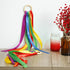 WILLBOND 3 Pieces Rainbow Hand Kite Ribbon Wrist Ribbons, Ribbon Wind Wand Dancing Ribbon Streamer with Wood Ring Learning Sensory Educational Toy...