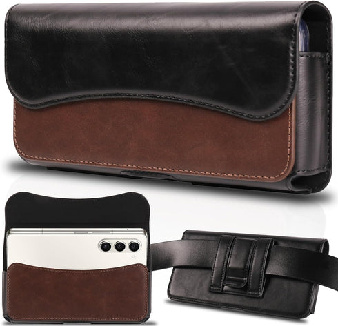Holster for iPhone 15 Pro Max 15 Plus, 14 Pro Max 13 Pro Max, Galaxy S24 Plus Fold 5/4/3 - Premium Cell Phone Case with Belt Clip [Magnetic Closur...