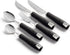Special Supplies Adaptive Utensils 5-Piece Set Non-Weighted, Non-Slip Handles for Hand Tremors, Arthritis, Parkinson’s or Elderly Use - Stainless ...