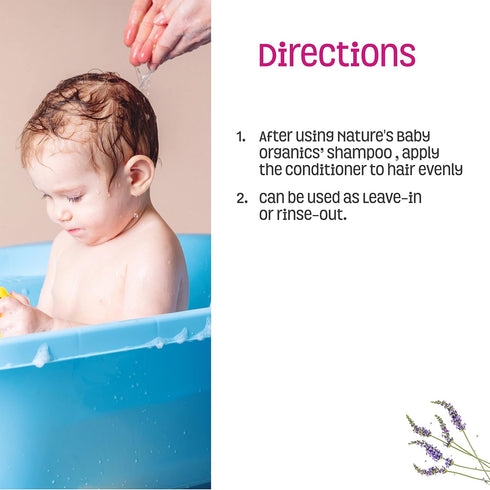 Nature's Baby Conditioner & Detangler - Formulated for Problem and Sensitive Skin - Sulfate Free, No Artificial Fragrances and pH Neutral - Lavend...
