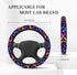Leopard Neon Animal Print Steering Wheel Cover for Women Men Girls Car Accessories Decor Anti-Slip Neoprene Auto Steering Wheel Covers Protector U...