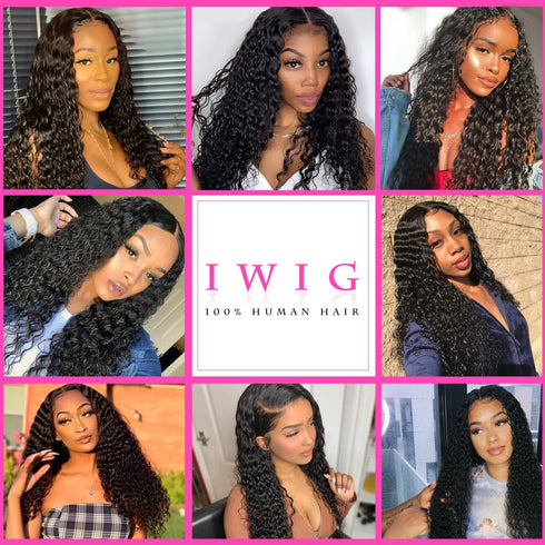 Water Wave Bundles Human Hair Water Curly Wave Human Hair Bundles 14 inch 1 Bundle Wet and Wavy Human Hair Weave Bundles Brazilian Unprocessed Vir...