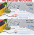 Portable Charger with Built in Cables,Mandarooker 10000mAh Power Bank with LED Lamp Fast Charging USB C External Battery Pack Phone Charger with L...