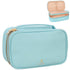 Relavel Small Makeup Bag, Travel Makeup Organizer, 2 layers Cosmetic Bag with Makeup Brush Holder, Compact Makeup Pouch for Women, Waterproof Toil...