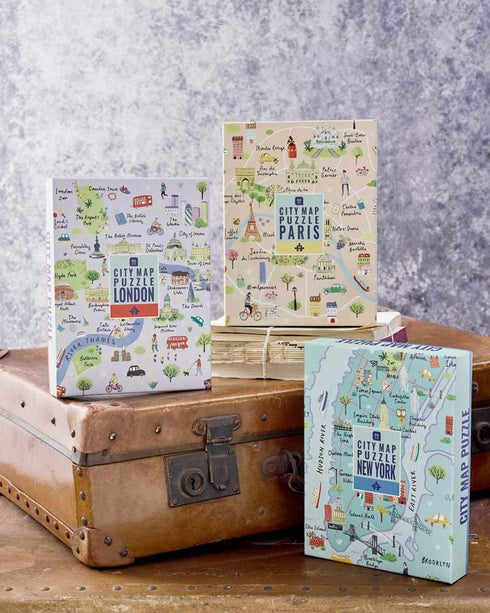 Talking Tables 250-piece Map of London Jigsaw Puzzle & Poster | Illustrated | UK England Landmarks Travel | Rainy Day, at Home, Lockdown, Birthday...