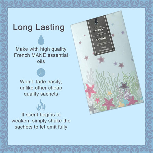14 Packs Scented Sachets Bag for Drawers and Closets Long-Lasting Home Fragrance Sachet Lavender Rose Jasmine Ocean Vanilla Sandalwood 6 Different...