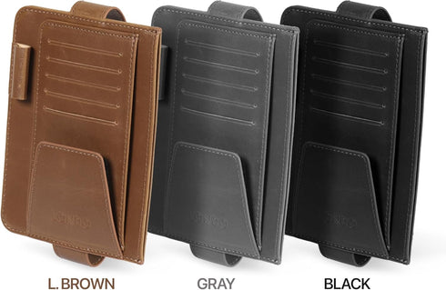 Leather Car Visor Organizer – Stylish & Functional Storage for Sunglasses, Cards, and Essentials...