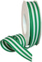 Morex Ribbon Striped Polyester Grosgrain Ribbon, Party Decorations, Gift Wrapping, Fun Patterns, 7/8" by 20 yd., Emerald...