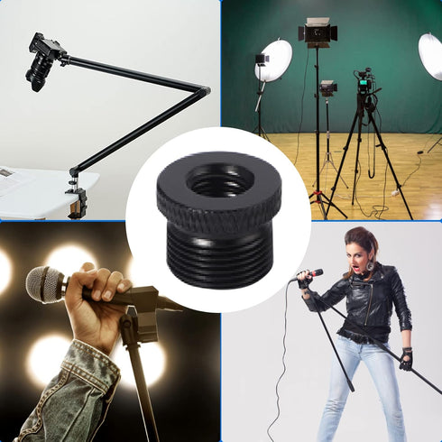 Camera Screw Adapter 3/8"-16 Female to 5/8"-27 Male Threaded Screws Converter Kit for DSLR Cameras Monitor Tripod Microphone Stand Mount, 3 Pack S...