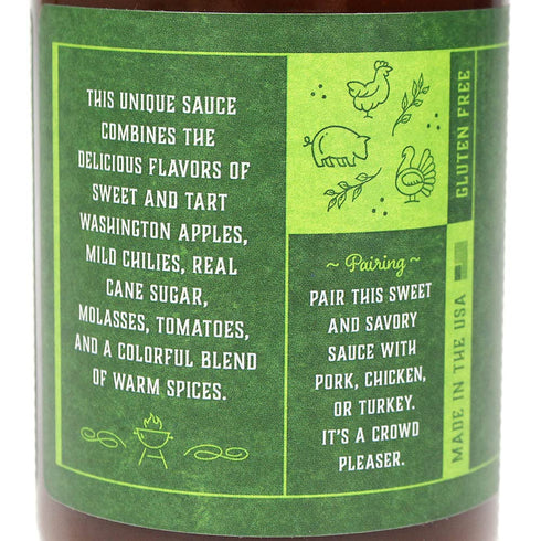 American Stockyard - Organic Harvest Apple BBQ Sauce - Made in USA - 14.5oz Bottle - Family Friendly - Handcrafted in Small Batches with All Natur...