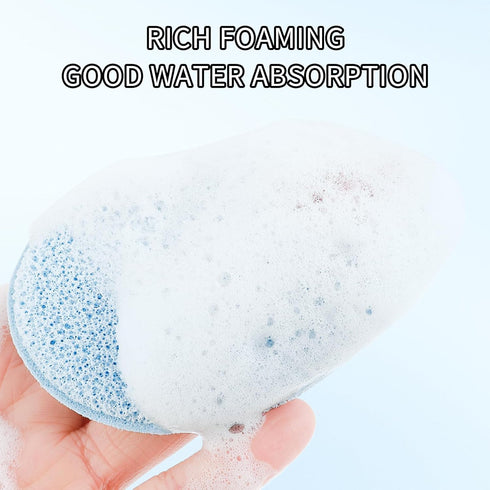 Qianyu 4 Pcs Gentle Facial Sponges Deep Pore Cleansing and Exfoliating Blackheads Daily Facial Cleansing Makeup Remover Reusable Glove Bath Sponge...