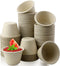 100 Pack Natural Bagasse Fiber Bowls,4oz Small Disposable Paper Cups Microwavable Safe Sample Snack Charcuterie Serving for Sauce Portion Ice Crea...