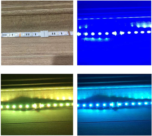10pcs 4 Pin LED Strip Corner Connector for SMD 5050 RGB LED Strip Light 10mm Wide LED Tape Connector Solderless RGB 5050 LED Ribbon L Shape Connec...