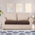 PU Leather Sofa Cushion Covers Sofa Seat Slipcover with Elastic Bottom Waterproof Furniture Protector for Settee Seater Replacement, Set of 2 (2 P...