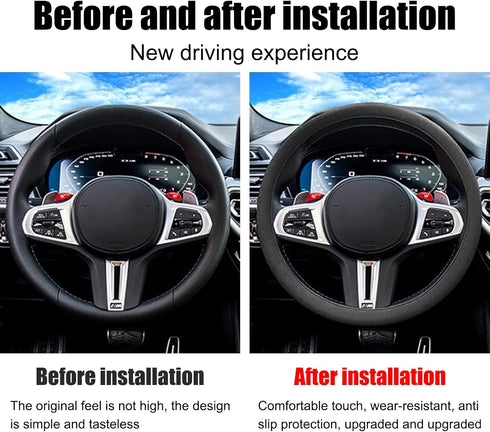 1 PC Car D Shape Steering Wheel Cover, Non-Slip Silicone Steering Wheel Protector Cover, All Seasons, Suitable for D Shape Flat Bottom Steering Wh...