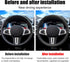 1 PC Car D Shape Steering Wheel Cover, Non-Slip Silicone Steering Wheel Protector Cover, All Seasons, Suitable for D Shape Flat Bottom Steering Wh...