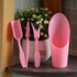 4 Pcs Pink Set Mini Garden Soil Spoon Plastic Planting/Transplanting Garden Tool Set Indoor Mini Garden Plant Care Shovel Soil Cup Bucket Shovel T...
