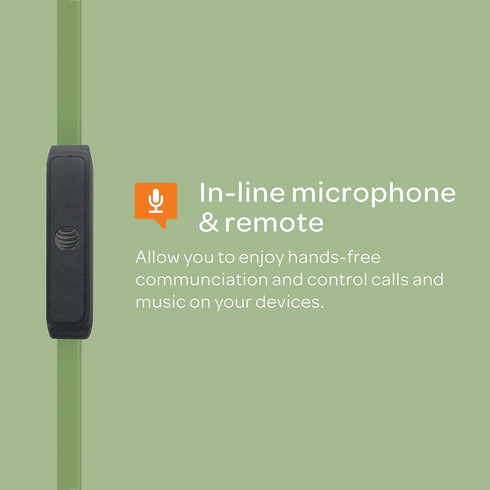 AT&T Jive Music + Calls Stereo Headphones - Green (EBM01)...
