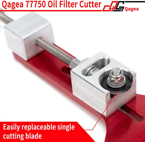 Qagea 77750 Oil Filter Cutter, Oil Filter Cutting Tool for Filter Cutting Range 2 3/8"-5"...