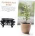 1pc Tray Flower Stand Flower Pots Outdoor Metal Shelf Brackets Circle Vase Fish Tank Stand Fish Bowl Stand Metal Plant Rack Resin Display Stand Di...