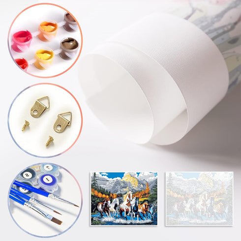Rasugarlary Paint by Numbers for Adults, Horse Landscape Paint by Numbers Kits on Canvas, Acrylic Painting by Numbers Kits DIY Oil Painting Paintw...