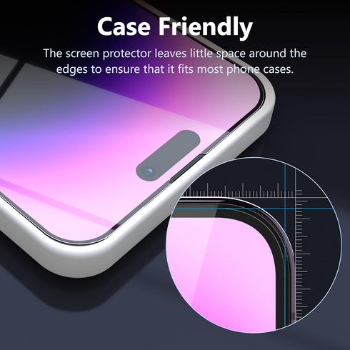 MANTO 2 Pack Screen Protector for iPhone 14 Pro 6.1 inch with 2 Pack Camera Lens Protector, HD Clear Anti-Scratch Bubble Free with Upgraded Alignm...