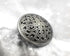 Bezelry 8 Pieces Flowery Engraving Openwork Domed Gray Silver Metal Shank Buttons. 30mm (1-3/16 inch)...
