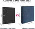 1 Inch Telescoping 3 Ring Binder- 1 PCS-Black, Portable Plastic Binder with Telescoping Spine, 3 Ring Binder with Foldable Front Cover Holds 8.5" ...