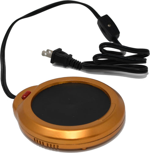 Home-X - Mug Warmer, Multipurpose Heating Pad for Desktop Heated Coffee & Tea or Candle & Wax Warmer, Copper Finish...