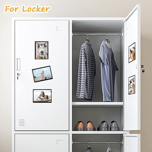 Mingting 10pcs 5x7 Magnetic Picture Frames for Refrigerator Reusable Magnets Fridge Photo Sleeves for Refrigerator Locker Office Cabinet,Black...