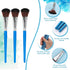 6 Pcs Mop Brush for Acrylic Painting 1 Inch Blending Brush Paint Brushes for Acrylic Painting Oval Mop Acrylic Brush with Wooden Handle for Acryli...