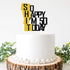 Funny So Happy I'm 50 Today Cake Topper - Glitter Fabulous Fifty Years Birthday Cake Décor - Cheers To Dirty 50th Birthday Party Decoration...