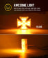 Partsam 5Pcs 2 inch Cross Amber 12 LED Side Marker Clearance Lights with 2 Bullet Plugs IP67 Waterproof for 12V-24V Trailer Truck RV Camper Surfac...
