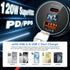 Car Charger SuperVOOC 120W for OnePlus 10T 12R 12 11 10 Pro Nord 2T, Warp Charger for OnePlus Open Pad Nord 9 Pro 8 7T 6 6T 5 5T LED Display Dual ...