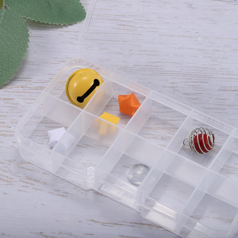 PATIKIL 28 Grids Jewelry Organizer Box, 3 Pack 21mm Clear Plastic Jewelry Boxes Storage Container for Beads Crafts DIY Earrings Pendants Rings, St...