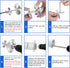 Inside Pipe Cutter for PVC Pipe Cutter Tool-With Scale Adjustable Depth Gauge, 6pcs Saw Tooth Blades with 0.32in Hex Key Shaft for PVC and Plastic...