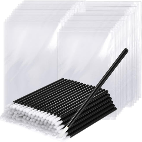 150 Pcs PYO Paint Your Own Brushes Mini Paint Brushes for Cookies Disposable Lip Applicators with Soft Brush Head Lipstick Applicator Wands with 1...