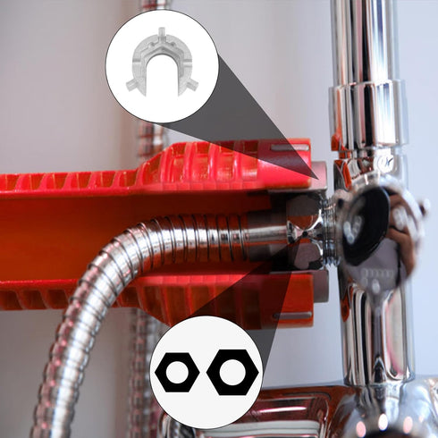 Faucet and Sink Wrench Multi-purpose Wrench Plumbing Tool Plumbing Repair Installation Hand Tools for Toilet Bowl, Sink, Bathroom, Kitchen Plumbin...