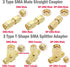 SMA Adapter Kit, 18pcs, Gold Plated, Compatible with FPV Antennas, Ham Radio, WiFi Router, etc....