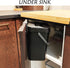 Kitchen Compost Bin for Countertop, Hanging Small Trash Can with Lid Under Sink for Kitchen Bathroom, Mountable Compost Bucket, Black...