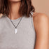 COAI Obsidian Howlite Wolf Tooth Yin Yang Couples Pendant Necklaces...