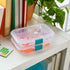 Sterilite Small Divided Pencil Box, Stackable Plastic Small Storage Container with Latching Lid, Organize Pens and Small Items, Clear Case, 12 Pac...