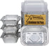 50 Pack Small 8 OZ/230ML Capacity Disposable Takeout Foil Pans with Clear Plastic Lids - Aluminum Foil Food Containers with Strong Seal for Cateri...