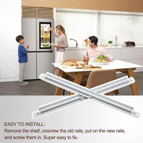 Romalon 240365401 & 240356501 Pan Hangers (Left & Right) Replacement Part Fit For Frigi-daire Refrigerator Meat Drawer Track 2-Pack