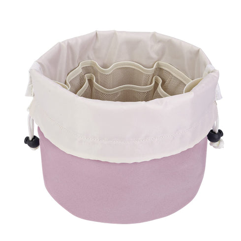 Barrel Drawstring Makeup Bag Travel Cosmetic Bag Large Toiletry Organizer Waterproof for Women (Large, Dusty Rose)...