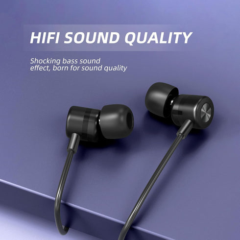 EP-06 Metallic Wired Earbuds in-Ear Earphones,Build-in Microphone Noise Isolating Headphone,with 3.5mm Jack Long Cord 10mm Large Drivers HD Bass A...