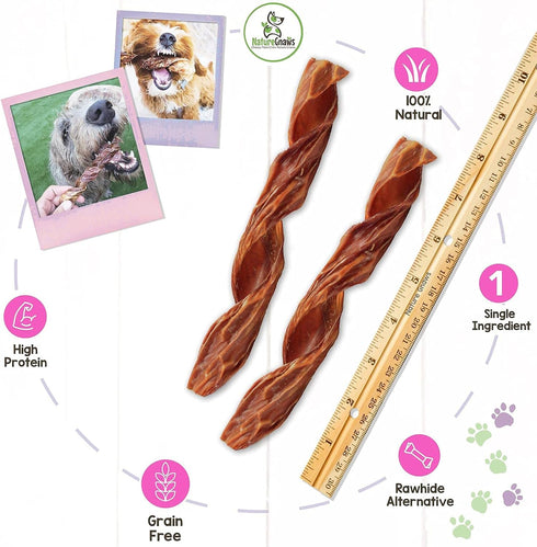 Nature Gnaws - Beef Jerky Springs for Dogs - Premium Natural Beef Gullet Sticks - Simple Single Ingredient Tasty Dog Chew Treats - Rawhide Free 7-...