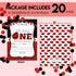Red Ladybug First Birthday Party Invitations for Girls, 20 5x7 Fill In Cards with Twenty White Envelopes by AmandaCreation...