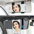 Car Visor Vanity Mirror, USB Rechargeable Visor Mirror with 3 Light Modes, Dimmable on Rear View Lighted Cosmetic Mirror for Car with Touch Screen...